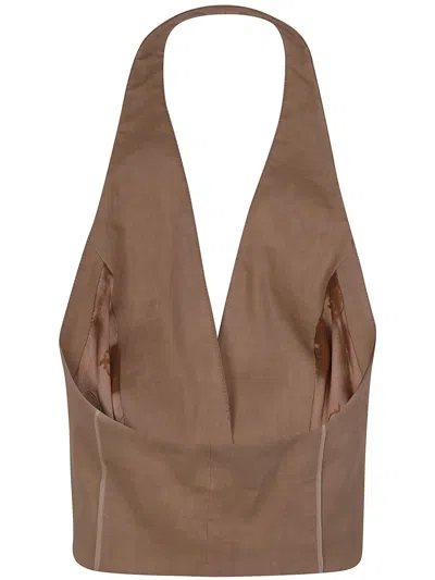 Pinko Brown 'cornacchia' Top