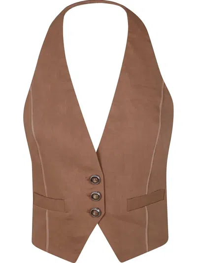 Pinko Brown 'cornacchia' Top