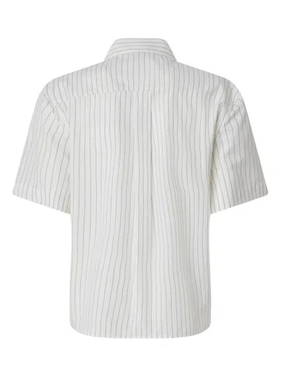 Pinko Chemise De Bowling En Coton À Rayures Verticales