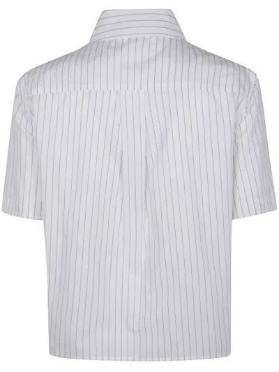 Pinko Chemise De Bowling En Coton À Rayures Verticales