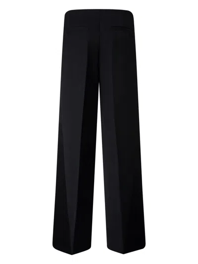 Pinko Wide-leg Trousers In Stretch Cotton Blend Techno Fabric
