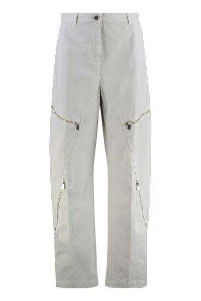 Pinko High-waisted Wide-leg Pants With Zippered Pockets