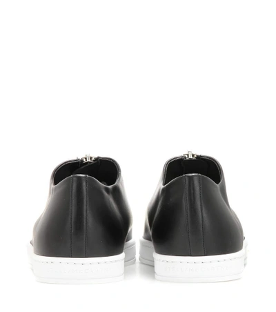 Shop Stella Mccartney Medusa Faux Leather Slip-on Sneakers In Black