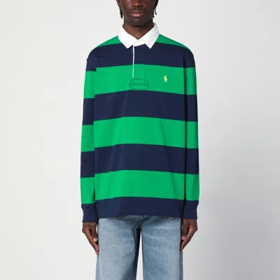 Polo Ralph Lauren Striped Long Sleeve Polo With Half Button Placket