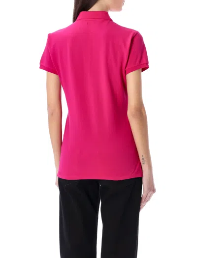 Polo Ralph Lauren Dark Pink Pony Logo-embroidered Polo Shirt