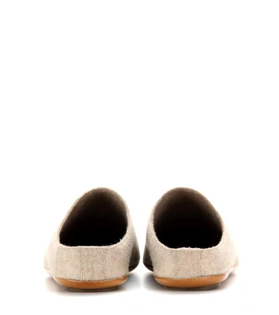 Shop The Row Bea Cashmere Slippers In Ivory