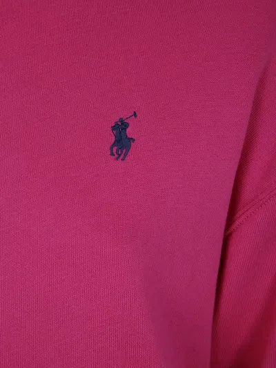 Polo Ralph Lauren Fuchsia Crewneck Sweatshirt With Logo