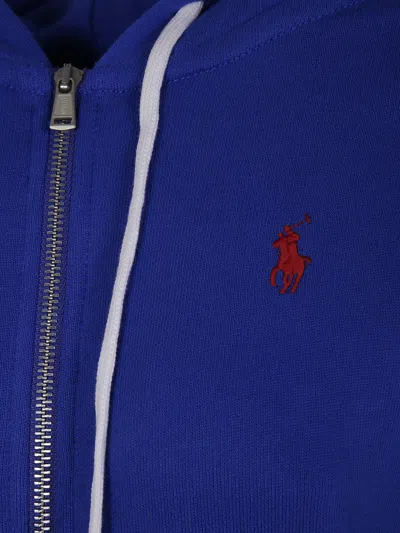 Polo Ralph Lauren Lightweight Zip-front Cotton Hoodie With Emblematic Logo