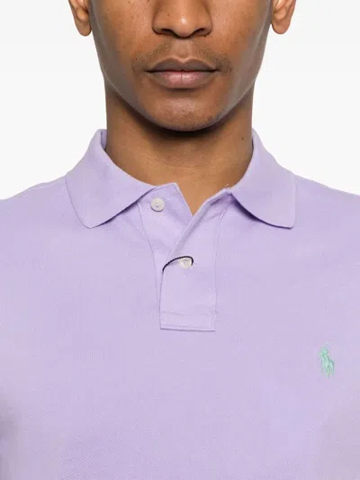 Polo Ralph Lauren Man Polo Shirt Lilac Size Xxl Cotton