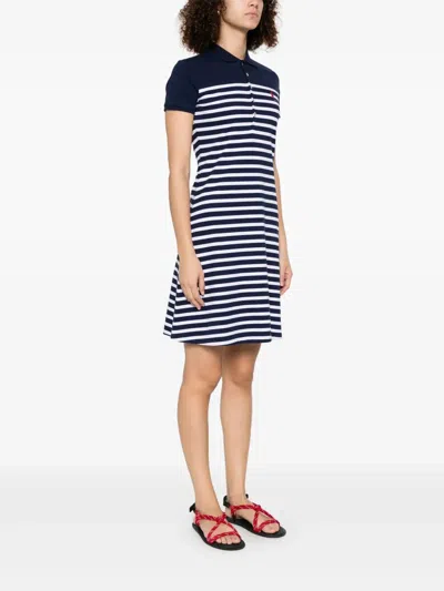 Polo Ralph Lauren Striped Collar Midi Dress