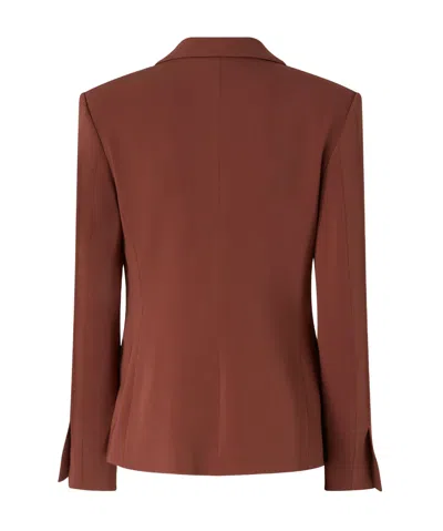 Pinko Gente Single-breasted One Button Jacket In Burnt Orange