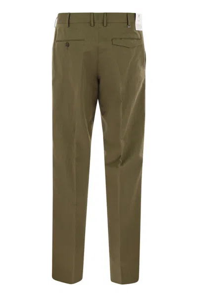 Pt Torino Michael Straight Leg Cotton Linen Trousers