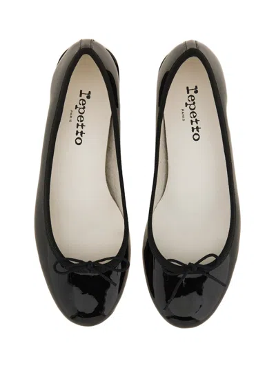 Repetto Camille Patent Leather Kitten Heeled Ballerina Pumps