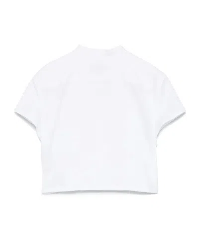 Msgm Cropped Button-up Shirt In White