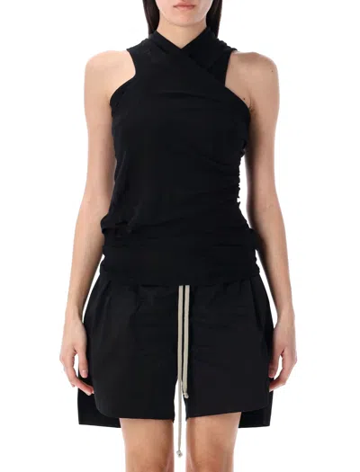 Rick Owens Bermuda Shorts With Elastic Waistband And Side Slits