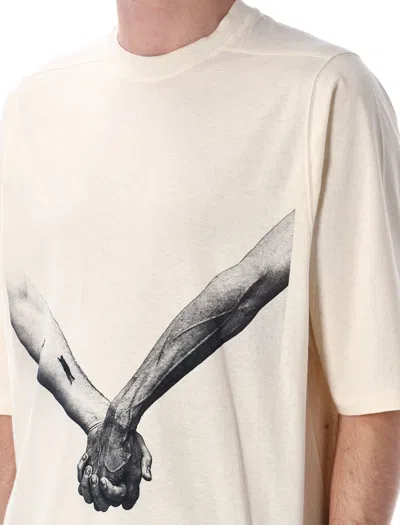 Rick Owens Relaxed Fit Graphic Print T-shirt With Nude Background