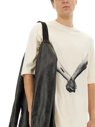 Rick Owens Relaxed Fit Graphic Print T-shirt With Nude Background