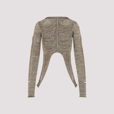 Rick Owens Metallic Finish Avant-garde Top With Dramatic Silhouette