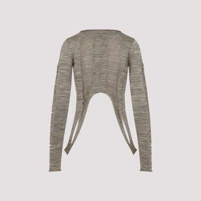 Rick Owens Metallic Finish Avant-garde Top With Dramatic Silhouette
