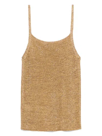 Roberto Collina Lurex Ribbed Tank Top