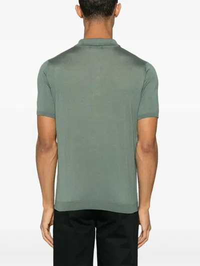 Roberto Collina Ribbed Collar Polo Shirt With Short Sleeves