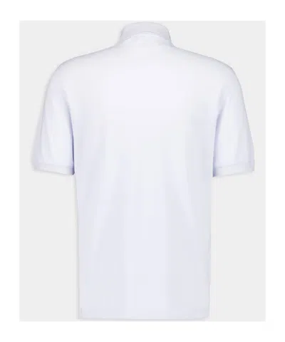 Brunello Cucinelli Logo Cotton Polo Shirt In White