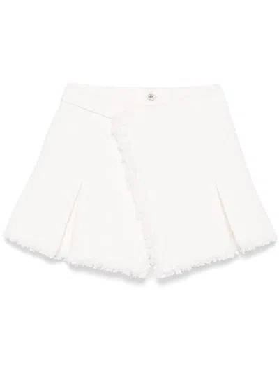 Sacai Mixed Denim Pleated Shorts
