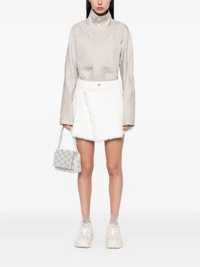 Sacai Mixed Denim Pleated Shorts