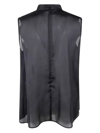 Sacai Asymmetric Ruffle Tank Top In Chiffon