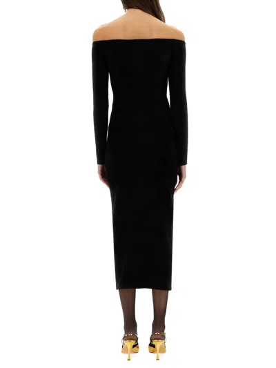 Self-portrait Off-the-shoulder Button-embellished Chenille Midi Dress