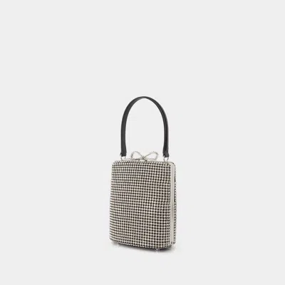 Self-portrait Crystal-embellished Fishnet Top Handle Bag