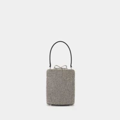 Self-portrait Crystal-embellished Fishnet Top Handle Bag