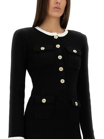 Self-portrait Self Portrait Short Knitted Dress With Buttons