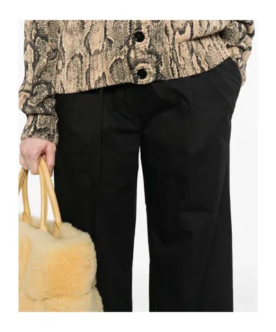 Dries Van Noten Portias Cotton Trousers In Black