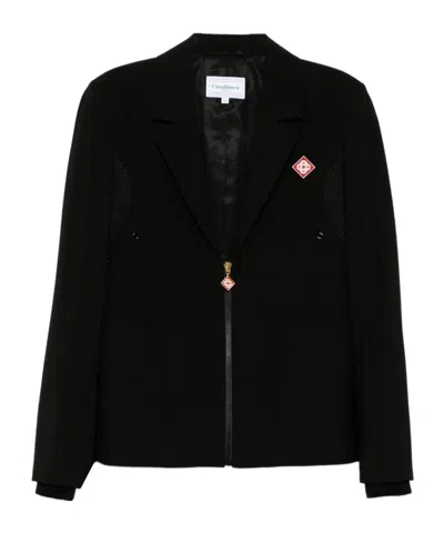 Casablanca Zip Up Sports Tailoring Jacket In Black