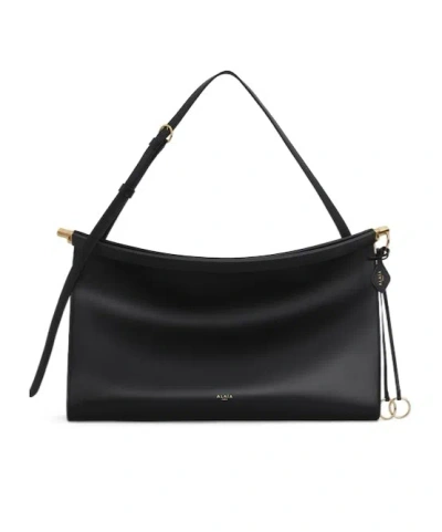 Alaïa Large Le Click Shoulder Bag In Black