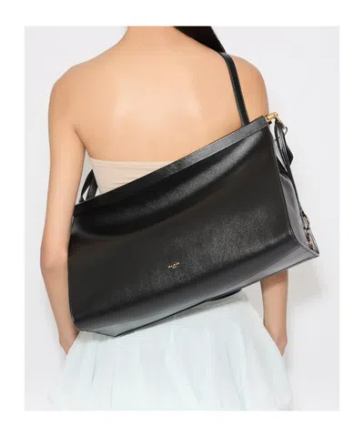 Alaïa Large Le Click Shoulder Bag In Black