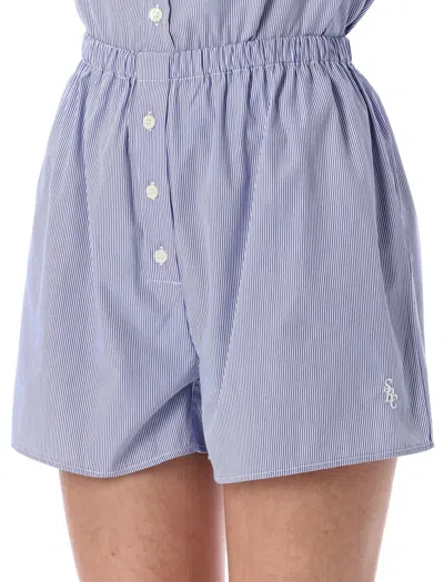 Sporty And Rich Sporty & Rich Src Mini Boxer Shorts In Blue