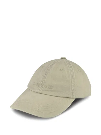 Stone Island Men's Compass Logo Brushed Cotton Baseball Cap