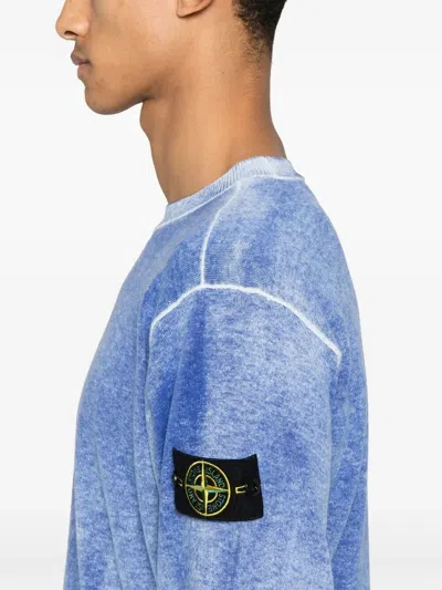Stone Island Men's Raw Hand Light Cotton Crewneck Jumper With Airbrushed Interior Sweater