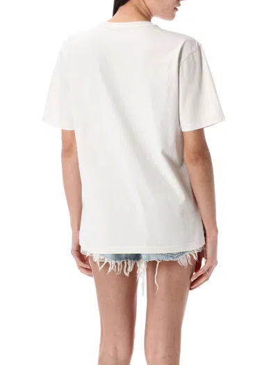 Alexander Wang T T By Alexander Wang Distressed Logo Cotton Tee