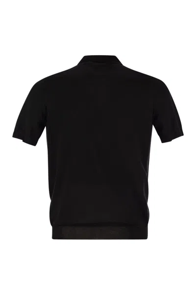 Shop Tagliatore Basic Short-sleeved Cotton Polo Shirt