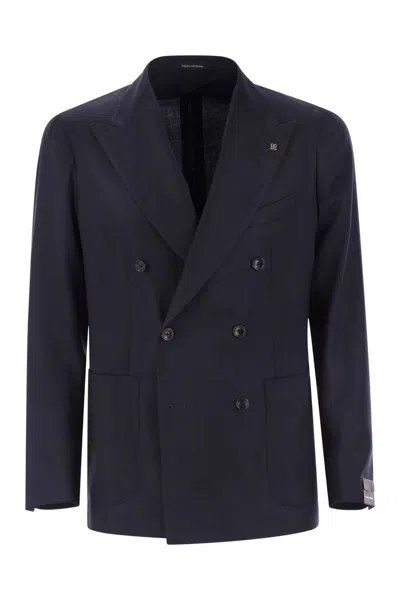 Shop Tagliatore Double-breasted Virgin Wool Jacket