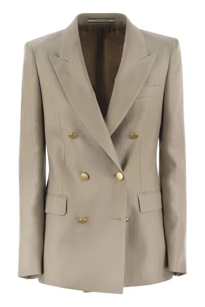 Tagliatore Paris Linen Double Breasted Blazer