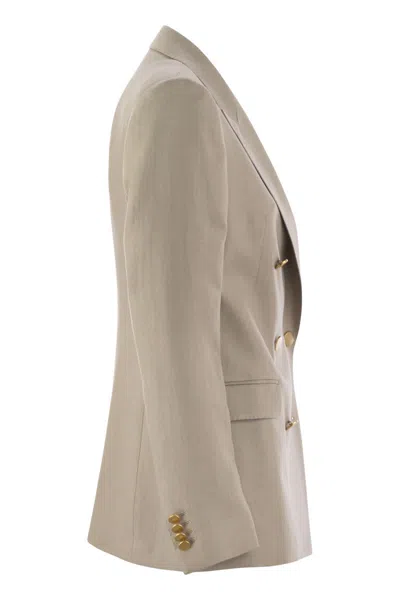 Tagliatore Paris Linen Double Breasted Blazer