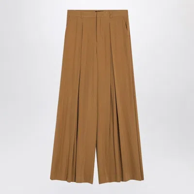 The Andamane Wide-leg Pleated Trouser Skirt With Belt Loops