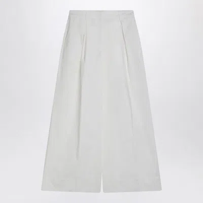 The Garment White Cotton Palazzo Trousers