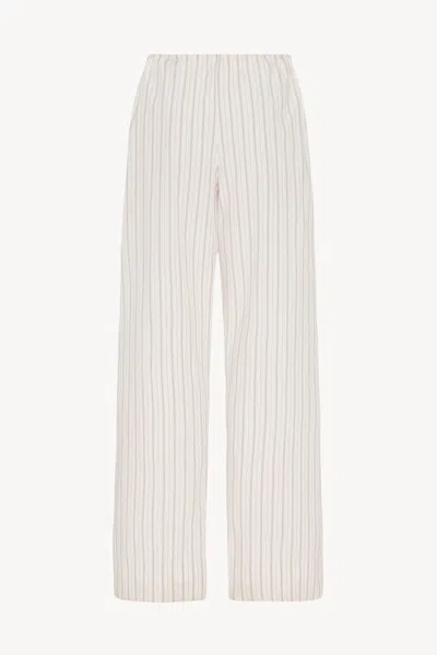 The Row Hypnosta Trousers In White With Stripes