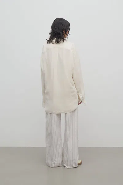 The Row Hypnosta Trousers In White With Stripes
