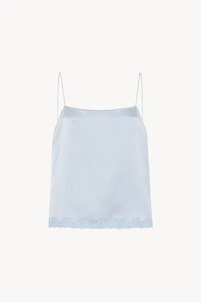 The Row Kilari Satin Lace Hem Top